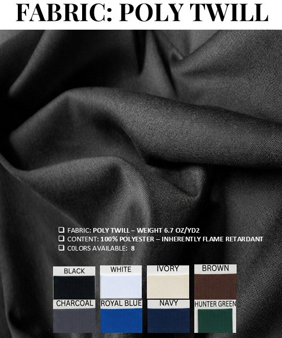 Fabric: Poly Twill